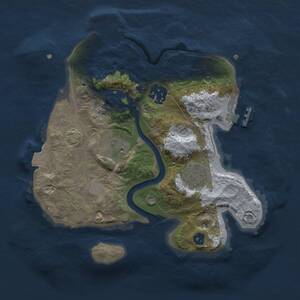 Thumbnail Rust Map: Procedural Map, Size: 2500, Seed: 1679498763, 9 Monuments