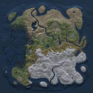 Thumbnail Rust Map: Procedural Map, Size: 4250, Seed: 755775623, 14 Monuments