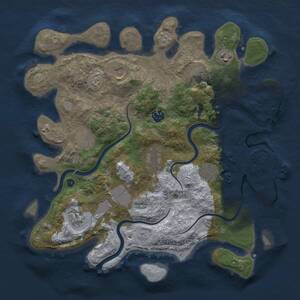 Thumbnail Rust Map: Procedural Map, Size: 3700, Seed: 1082444346, 15 Monuments