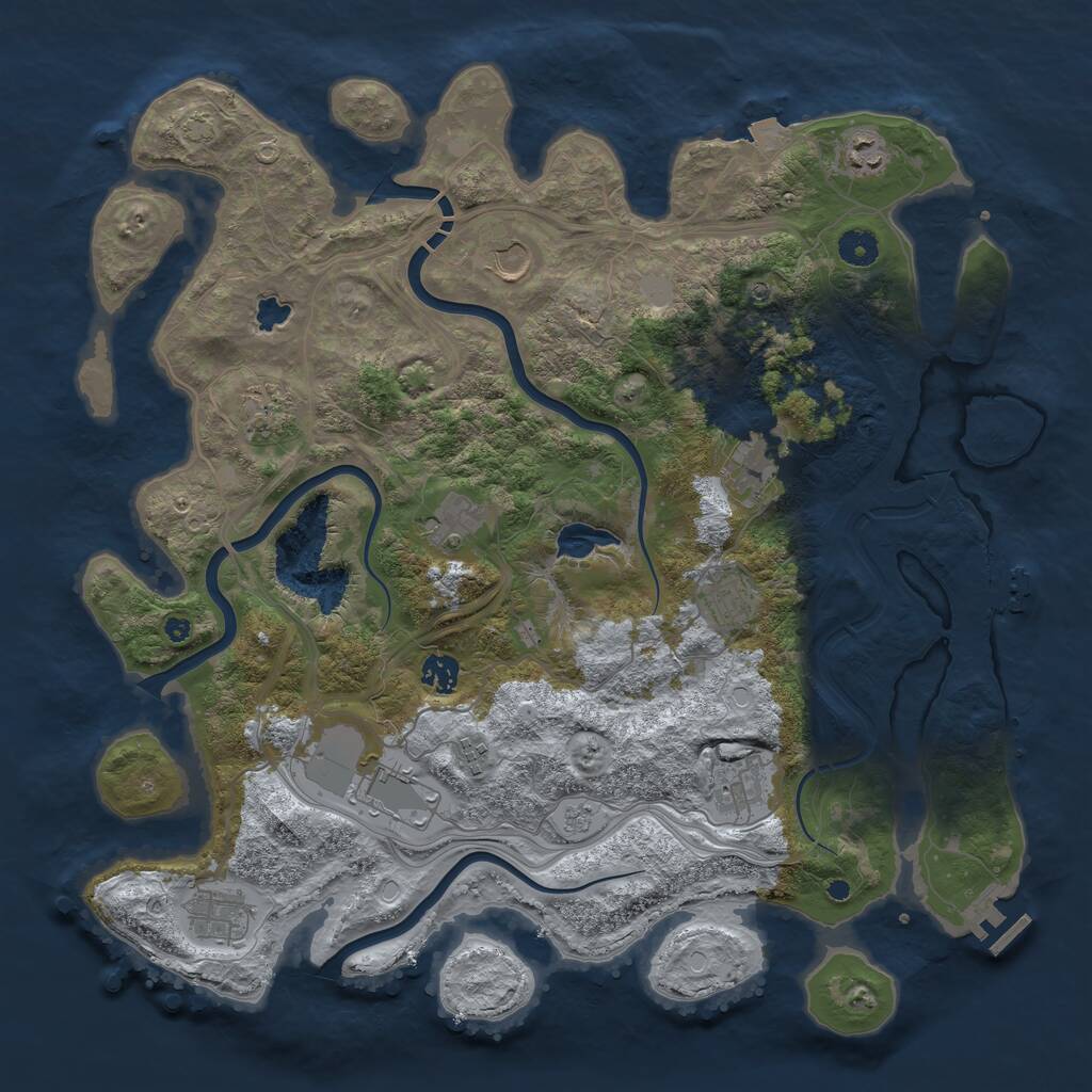 Rust Map: Procedural Map, Size: 4250, Seed: 1288661819, 17 Monuments