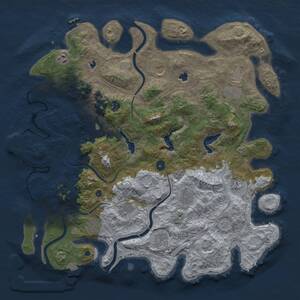 Thumbnail Rust Map: Procedural Map, Size: 4500, Seed: 918540311, 17 Monuments