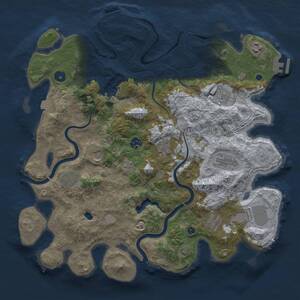 Thumbnail Rust Map: Procedural Map, Size: 4000, Seed: 2085040521, 16 Monuments