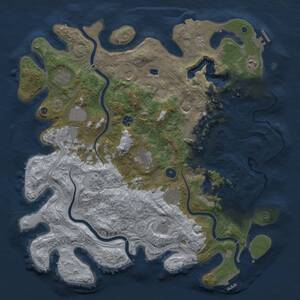 Thumbnail Rust Map: Procedural Map, Size: 4500, Seed: 64656565, 17 Monuments