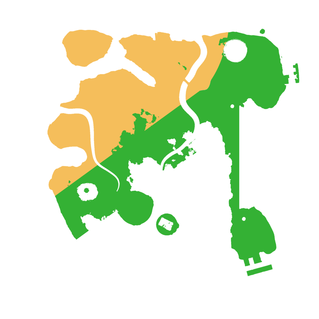 Biome Rust Map: Procedural Map, Size: 2500, Seed: 148660730
