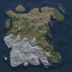 Thumbnail Rust Map: Procedural Map, Size: 4000, Seed: 2004516302, 15 Monuments