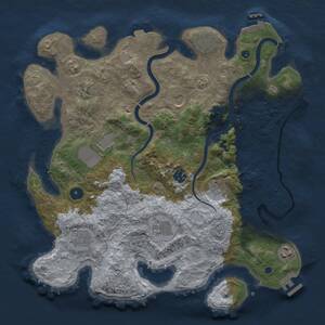 Thumbnail Rust Map: Procedural Map, Size: 3800, Seed: 1984603005, 16 Monuments