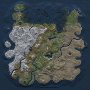 Thumbnail Rust Map: Procedural Map, Size: 4250, Seed: 15248518, 17 Monuments