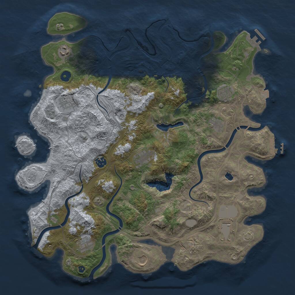 Rust Map: Procedural Map, Size: 4250, Seed: 15248518, 17 Monuments