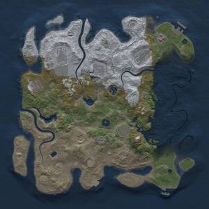 Thumbnail Rust Map: Procedural Map, Size: 4000, Seed: 514691913, 15 Monuments