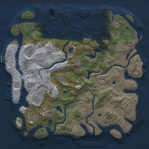 Thumbnail Rust Map: Procedural Map, Size: 4800, Seed: 87347575, 17 Monuments