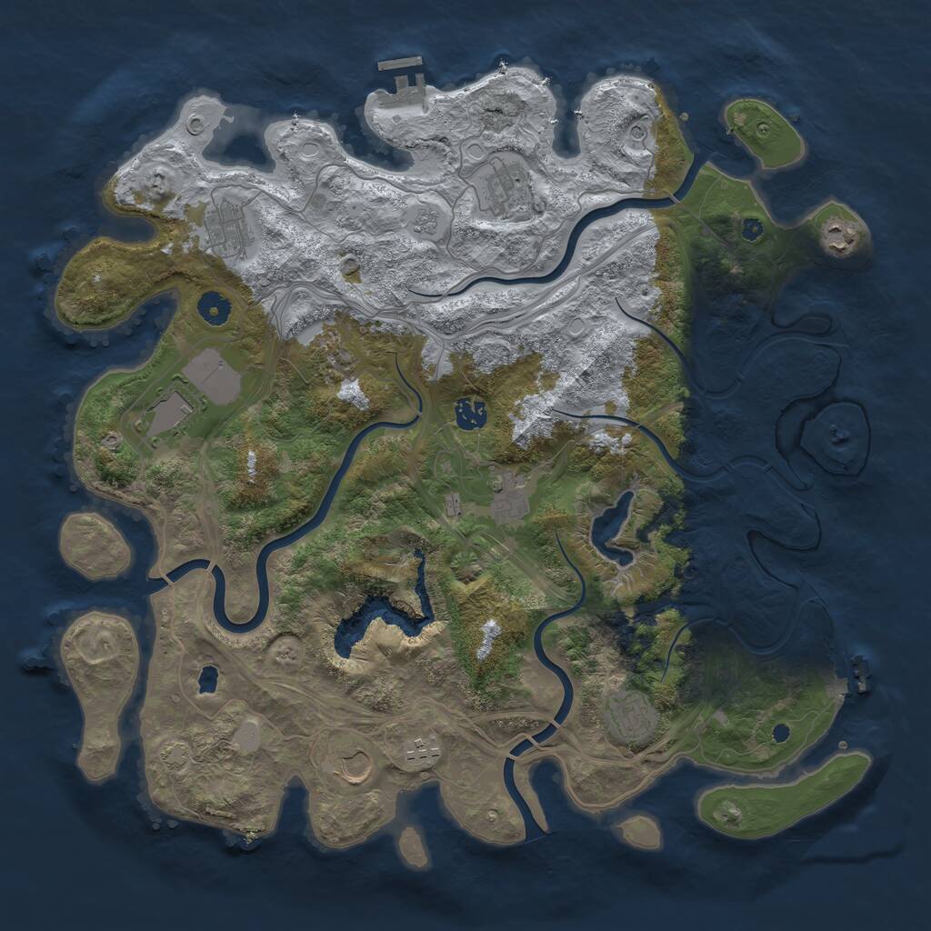 Rust Map: Procedural Map, Size: 4250, Seed: 692, 16 Monuments