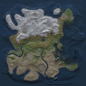 Thumbnail Rust Map: Procedural Map, Size: 3500, Seed: 2010346869, 14 Monuments