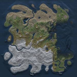 Thumbnail Rust Map: Procedural Map, Size: 4500, Seed: 86365505, 16 Monuments