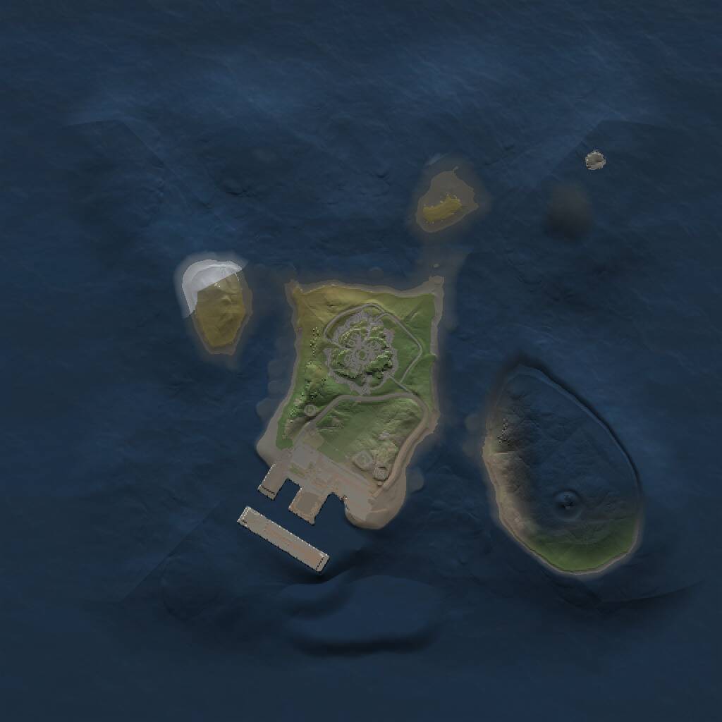 Rust Map: Procedural Map, Size: 1500, Seed: 423551739, 3 Monuments