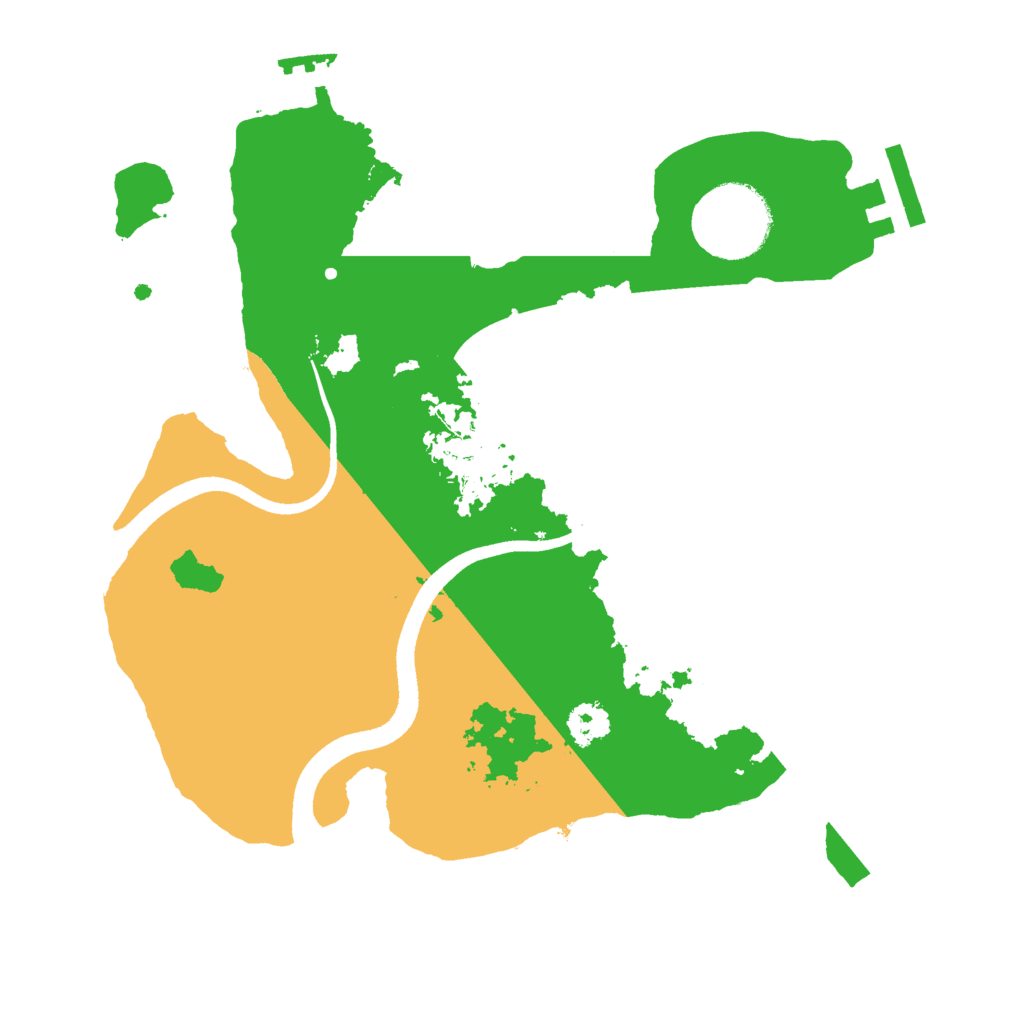 Biome Rust Map: Procedural Map, Size: 2500, Seed: 396537735