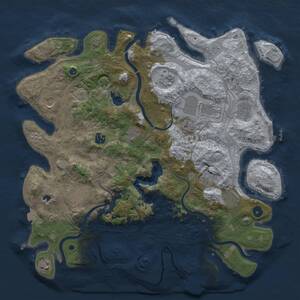Thumbnail Rust Map: Procedural Map, Size: 4250, Seed: 492191747, 17 Monuments