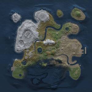 Thumbnail Rust Map: Procedural Map, Size: 2801, Seed: 520971167, 10 Monuments