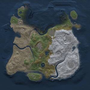 Thumbnail Rust Map: Procedural Map, Size: 3250, Seed: 1712735196, 14 Monuments