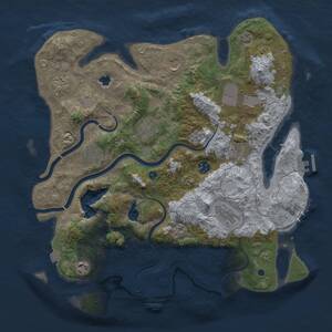 Thumbnail Rust Map: Procedural Map, Size: 4000, Seed: 387018926, 16 Monuments