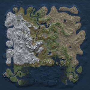 Thumbnail Rust Map: Procedural Map, Size: 5000, Seed: 315427940, 16 Monuments