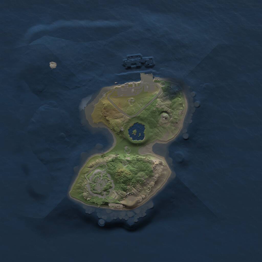 Rust Map: Procedural Map, Size: 1500, Seed: 83492, 3 Monuments