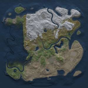 Thumbnail Rust Map: Procedural Map, Size: 4000, Seed: 2093294456, 16 Monuments