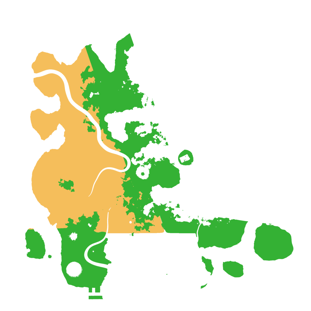 Biome Rust Map: Procedural Map, Size: 3600, Seed: 19191