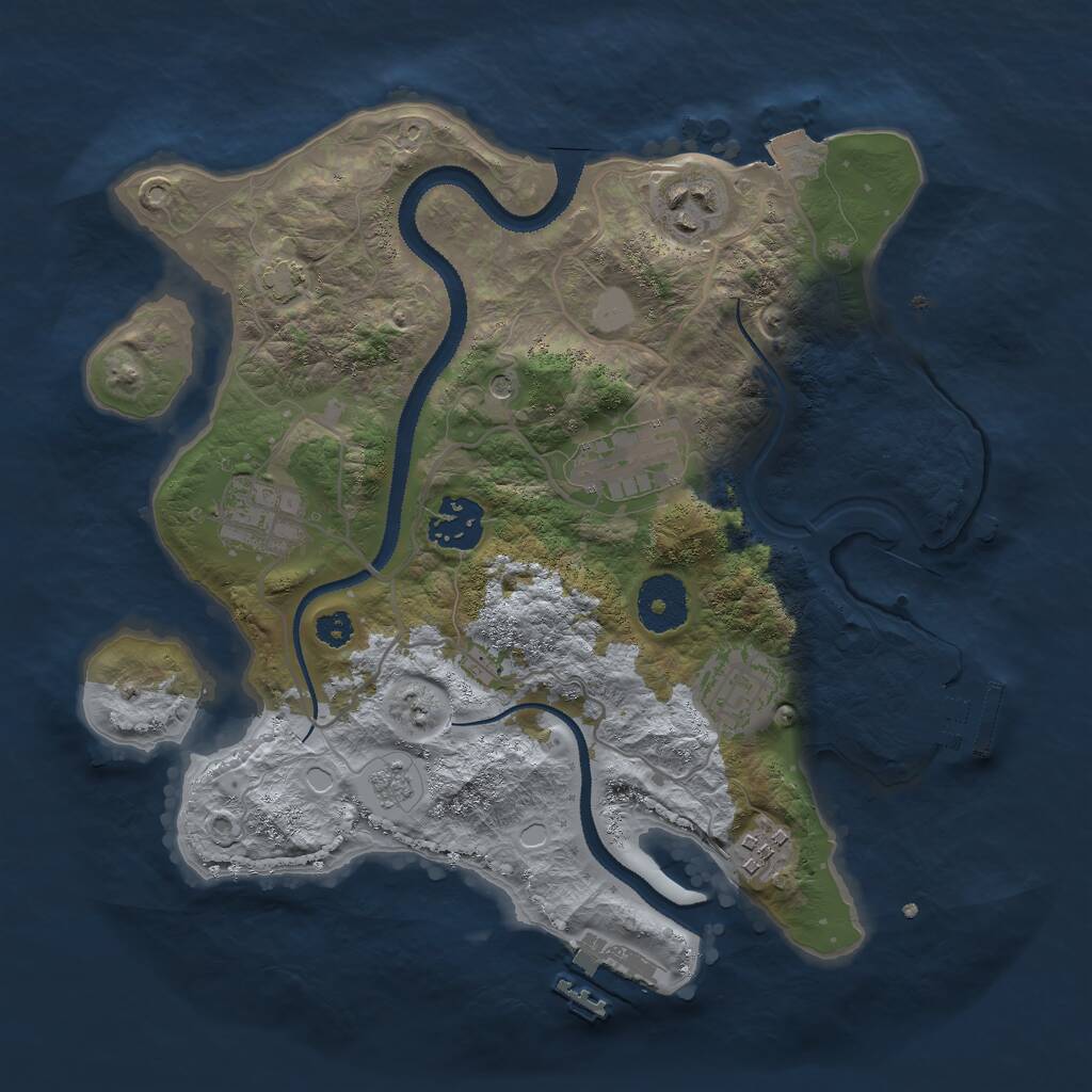 Rust Map: Procedural Map, Size: 3000, Seed: 1968, 12 Monuments
