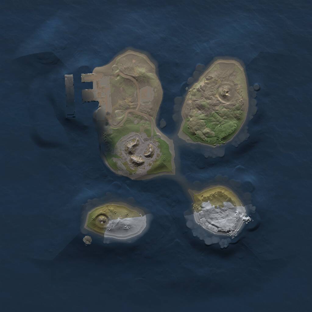 Rust Map: Procedural Map, Size: 1488, Seed: 1488228, 3 Monuments