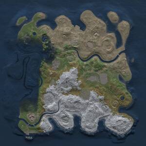 Thumbnail Rust Map: Procedural Map, Size: 3500, Seed: 914392943, 15 Monuments