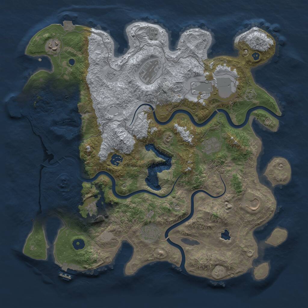 Rust Map: Procedural Map, Size: 4000, Seed: 587552707, 15 Monuments