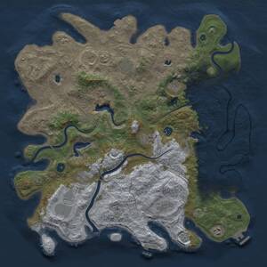 Thumbnail Rust Map: Procedural Map, Size: 4500, Seed: 61108609, 17 Monuments