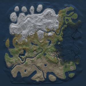 Thumbnail Rust Map: Procedural Map, Size: 4500, Seed: 533765462, 14 Monuments