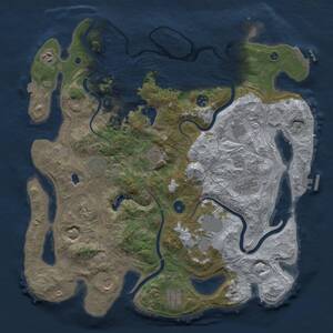 Thumbnail Rust Map: Procedural Map, Size: 4250, Seed: 1024189187, 17 Monuments