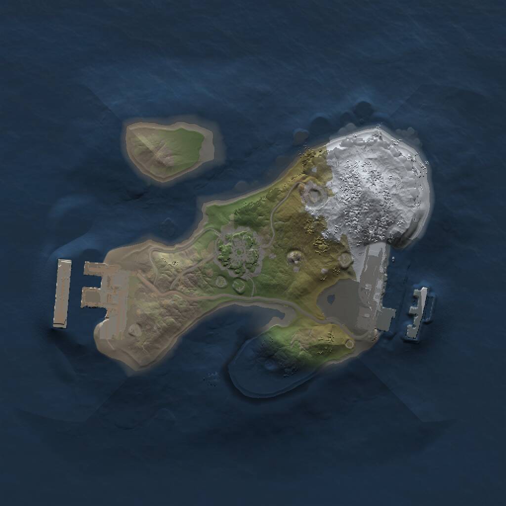 Rust Map: Procedural Map, Size: 1500, Seed: 2028946996, 4 Monuments