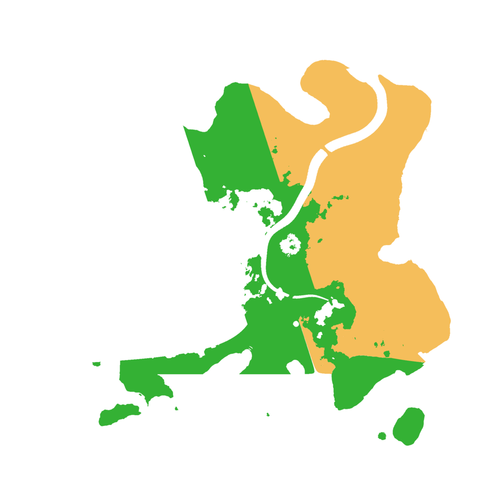 Biome Rust Map: Procedural Map, Size: 2500, Seed: 1378485490