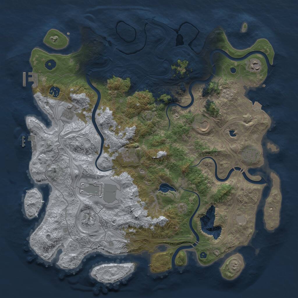Rust Map: Procedural Map, Size: 4250, Seed: 1428843166, 15 Monuments