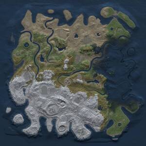 Thumbnail Rust Map: Procedural Map, Size: 4500, Seed: 1154162822, 16 Monuments