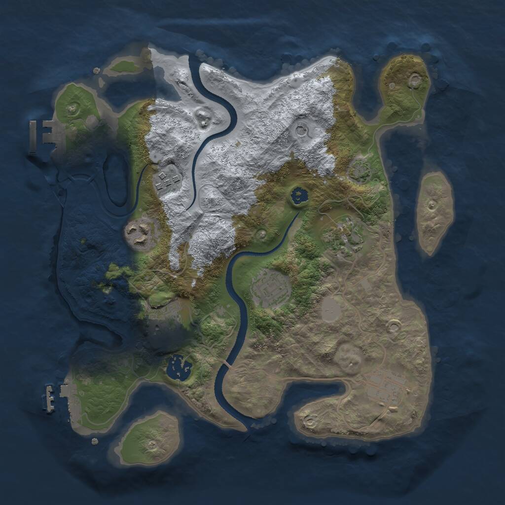 Rust Map: Procedural Map, Size: 3000, Seed: 1766317728, 12 Monuments