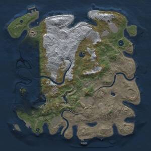 Thumbnail Rust Map: Procedural Map, Size: 4000, Seed: 1298675265, 16 Monuments