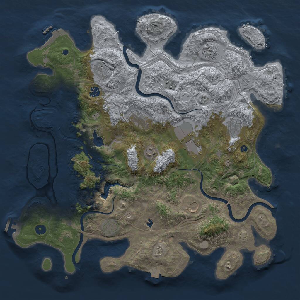 Rust Map: Procedural Map, Size: 4250, Seed: 161812359, 16 Monuments