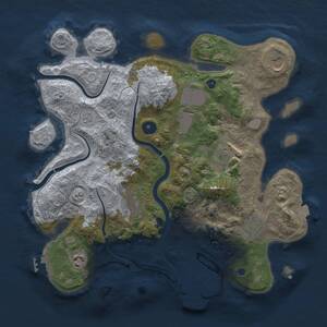 Thumbnail Rust Map: Procedural Map, Size: 3500, Seed: 3584, 13 Monuments