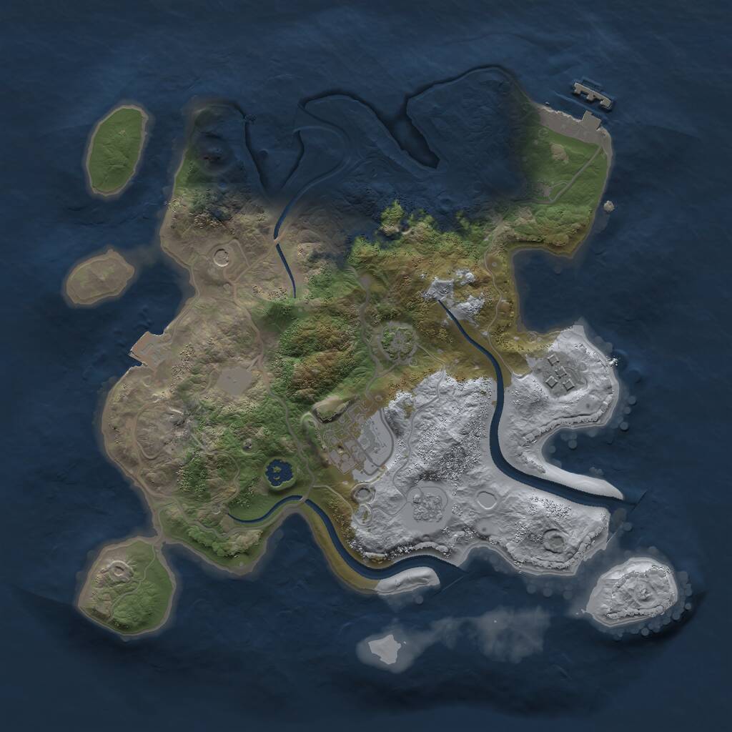 Rust Map: Procedural Map, Size: 2777, Seed: 11235813, 7 Monuments