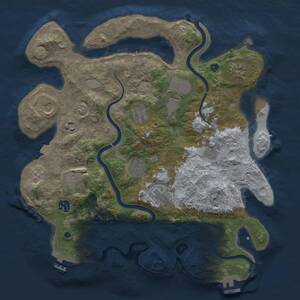 Thumbnail Rust Map: Procedural Map, Size: 3750, Seed: 1593286430, 17 Monuments