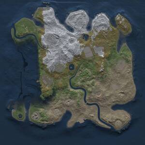 Thumbnail Rust Map: Procedural Map, Size: 3500, Seed: 587552707, 16 Monuments