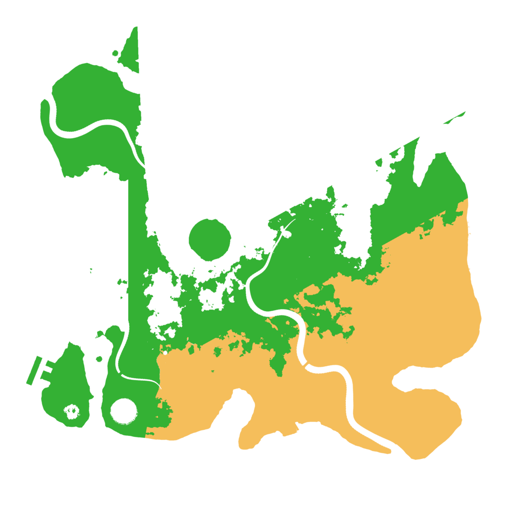 Biome Rust Map: Procedural Map, Size: 3500, Seed: 587552707
