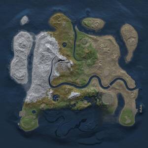 Thumbnail Rust Map: Procedural Map, Size: 3100, Seed: 692269351, 9 Monuments