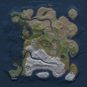 Thumbnail Rust Map: Procedural Map, Size: 3500, Seed: 1684813959, 13 Monuments