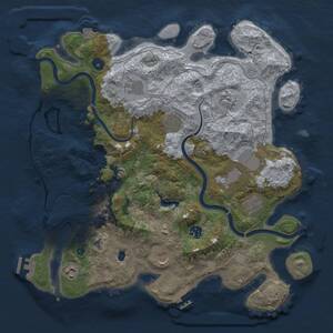 Thumbnail Rust Map: Procedural Map, Size: 4000, Seed: 693258879, 15 Monuments