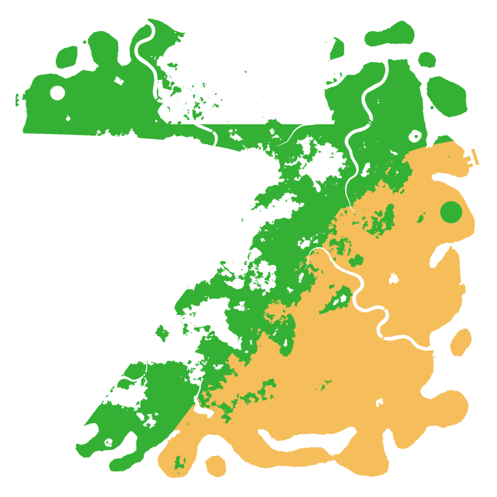 Biome Rust Map: Procedural Map, Size: 6000, Seed: 1106364127